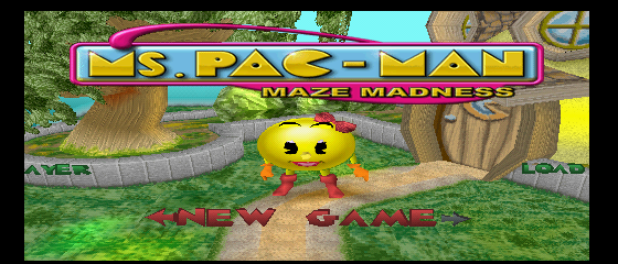 Ms. Pac-Man Maze Madness Title Screen